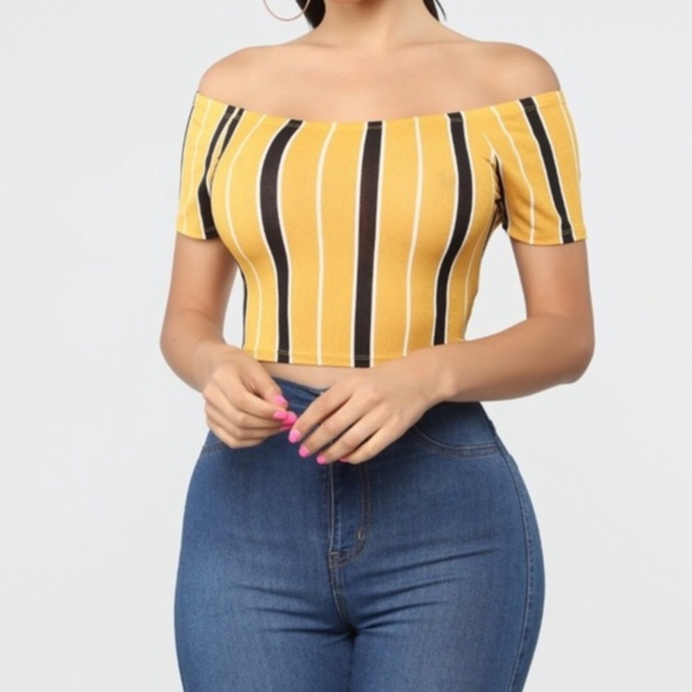 Yellow crop top